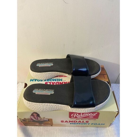 Skechers Black memory foam gel infused sn #38600 size 9 - Picture 1 of 3
